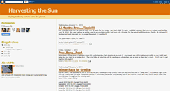 Desktop Screenshot of harvestingthesun.blogspot.com