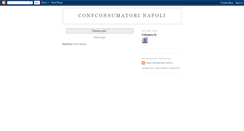 Desktop Screenshot of confconsumatorinapoli.blogspot.com