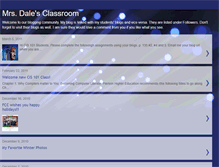 Tablet Screenshot of mrsdalesclassroom.blogspot.com