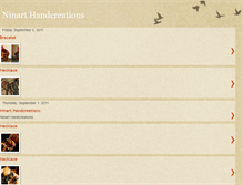 Tablet Screenshot of ninarthandcreations.blogspot.com