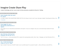 Tablet Screenshot of imaginecreateplay.blogspot.com