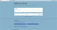 Desktop Screenshot of billtownstuff.blogspot.com