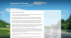 Desktop Screenshot of cambodiaofwonder.blogspot.com