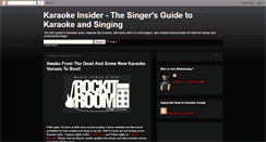 Desktop Screenshot of karaokeinsider.blogspot.com