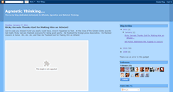 Desktop Screenshot of agnosticthinking.blogspot.com