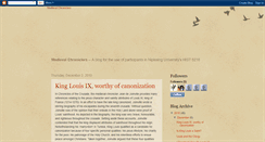 Desktop Screenshot of medievalchroniclers.blogspot.com
