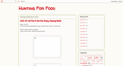 Desktop Screenshot of huntingforfood.blogspot.com