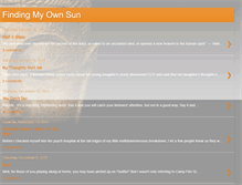 Tablet Screenshot of findingmyownsun.blogspot.com