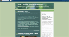 Desktop Screenshot of feriascientificasjuveniles.blogspot.com