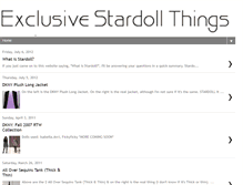 Tablet Screenshot of exclusivestardollthings.blogspot.com