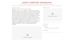 Desktop Screenshot of latestcomputertechnologynews.blogspot.com