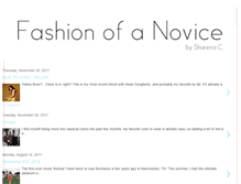 Tablet Screenshot of fashionofanovice.blogspot.com