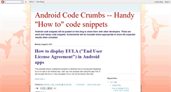 Desktop Screenshot of android-code-crumbs.blogspot.com