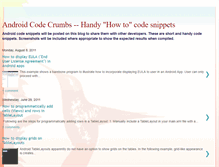Tablet Screenshot of android-code-crumbs.blogspot.com