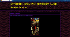 Desktop Screenshot of institutulecumenicdemuzicasacra.blogspot.com