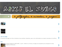 Tablet Screenshot of irabriendoeljuego.blogspot.com