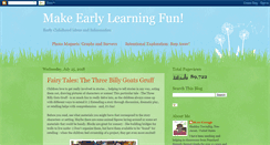 Desktop Screenshot of makeearlylearningfun.blogspot.com