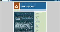 Desktop Screenshot of hicksinnyc.blogspot.com