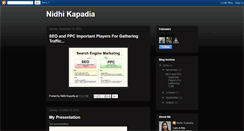 Desktop Screenshot of nidhikapadia.blogspot.com