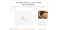 Desktop Screenshot of florence-and-the-machine.blogspot.com