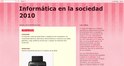 Desktop Screenshot of informaticaenlasociedad2010.blogspot.com