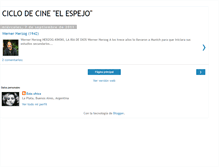 Tablet Screenshot of ciclodecineelespejo.blogspot.com