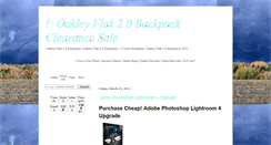 Desktop Screenshot of oakleyflak20backpackclearancesale.blogspot.com