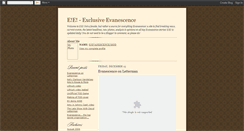 Desktop Screenshot of exclusiveevanescence.blogspot.com