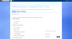 Desktop Screenshot of electroniccircuitsforyou.blogspot.com