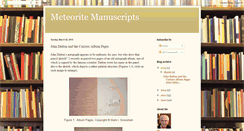 Desktop Screenshot of meteoritemanuscripts.blogspot.com