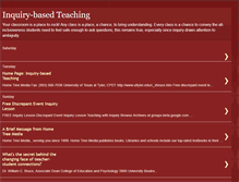 Tablet Screenshot of inquiry-basedteaching.blogspot.com