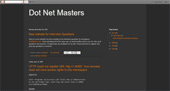 Desktop Screenshot of dotnetmasters.blogspot.com