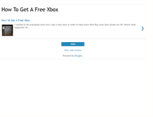 Tablet Screenshot of how-to-get-a-free-xbox.blogspot.com