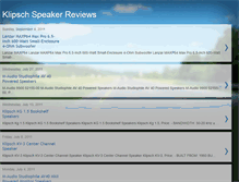 Tablet Screenshot of klipschspeakerreviews.blogspot.com