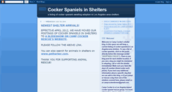 Desktop Screenshot of cockersinlashelters.blogspot.com