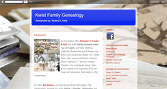 Desktop Screenshot of kwistgenealogy.blogspot.com