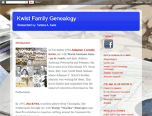 Tablet Screenshot of kwistgenealogy.blogspot.com