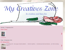 Tablet Screenshot of mycreativeszone.blogspot.com