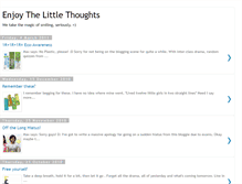 Tablet Screenshot of enjoythelittlethoughts.blogspot.com