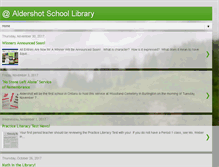 Tablet Screenshot of aldershotschoollibraryblog.blogspot.com