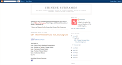 Desktop Screenshot of chinesesurnames.blogspot.com