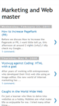 Mobile Screenshot of marketing-webmasters.blogspot.com