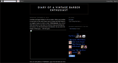 Desktop Screenshot of diaryofavintagebarberenthusiast.blogspot.com