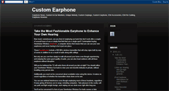 Desktop Screenshot of custom-earphone.blogspot.com