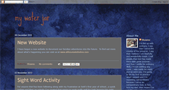 Desktop Screenshot of mywaterjar.blogspot.com