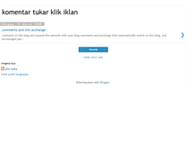 Tablet Screenshot of komentar-tukar-klik-iklan.blogspot.com