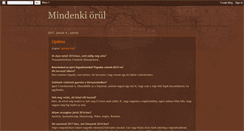 Desktop Screenshot of mindenkiorul.blogspot.com