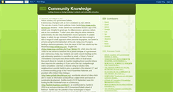 Desktop Screenshot of communityknowledge.blogspot.com