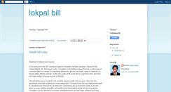 Desktop Screenshot of lokpalbilldraftcopy.blogspot.com