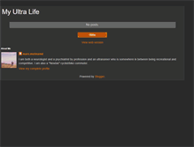 Tablet Screenshot of myultralife.blogspot.com